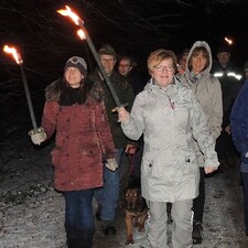 Winterwald bei Nacht / Foto: © Landesforsten.RLP.de/Petra Kurz Winterwald bei Nacht